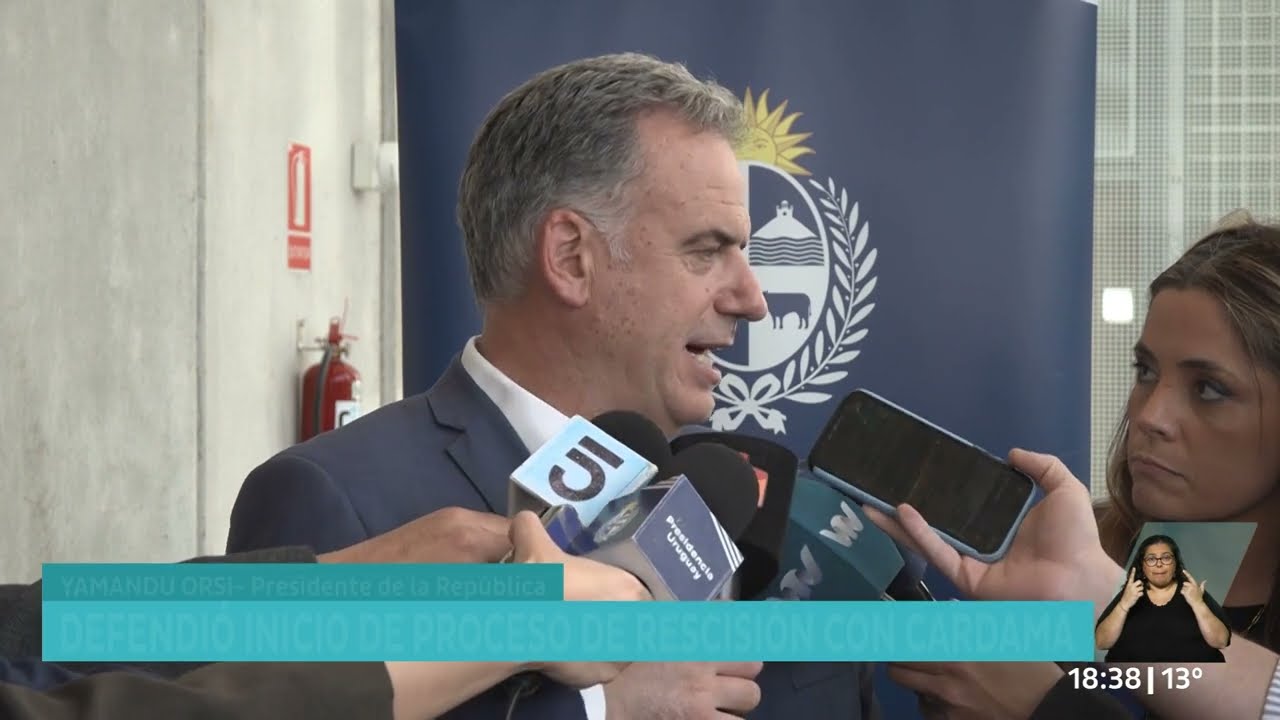 El presidente Orsi cuestion&oacute; postura de la oposici&oacute;n y del expresidente Lacalle Pou sobre Cardama.
