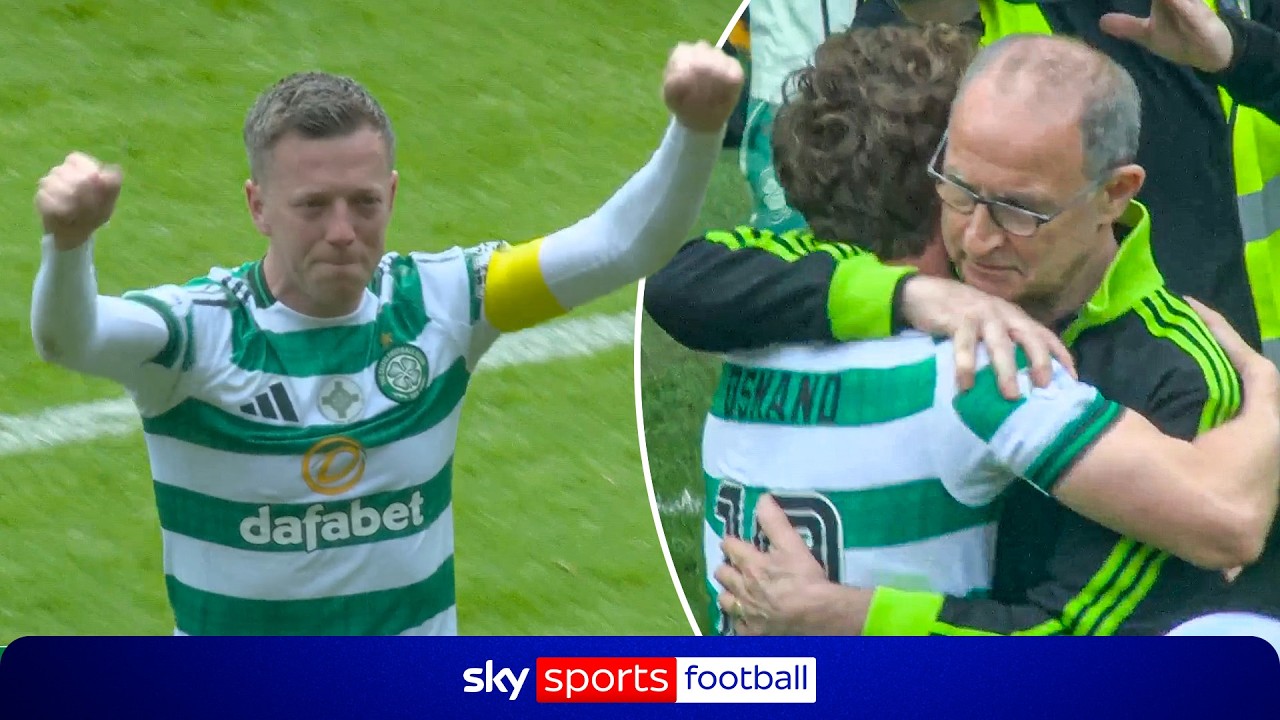 FULL-TIME SCENES as Celtic win the Scottish Premiership! 🏆🍀