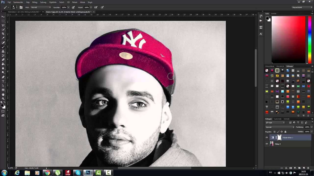 Photoshop Tutorial - Színek kiemelése Fekete Fehér képből HUN /Everart Creative/