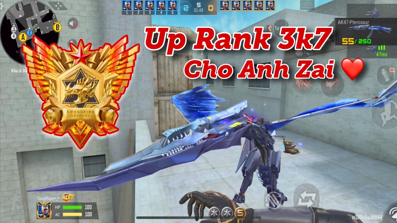 CF Legends | AK47-Pterosaur Up Rank 3k7 Nhanh Gọn Cho Anh Zai | Tường CT