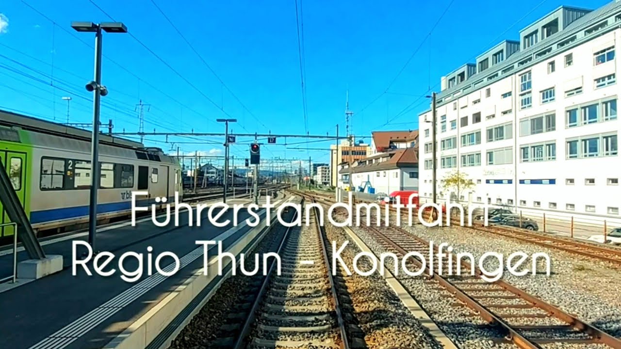 BLS RBDe 565 Führerstandsmitfahrt im Regio von Thun nach Konolfingen.