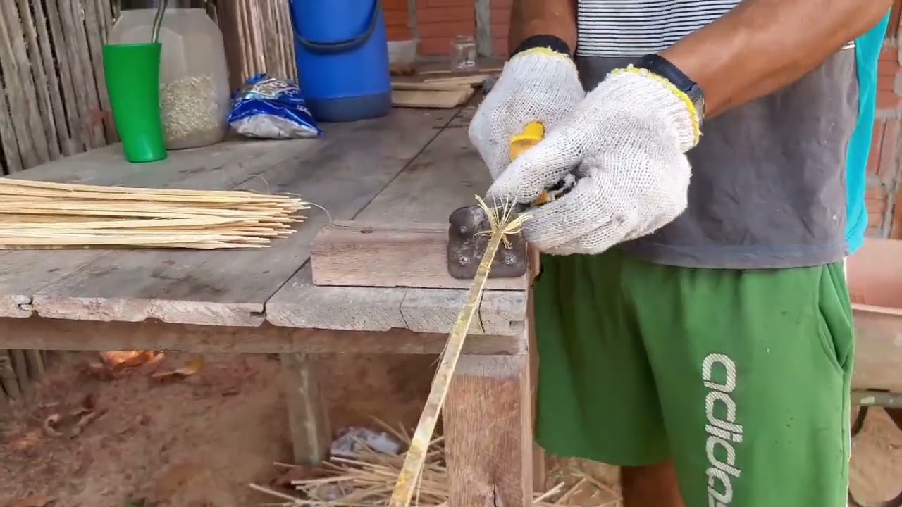 como fazer varetas de bambu