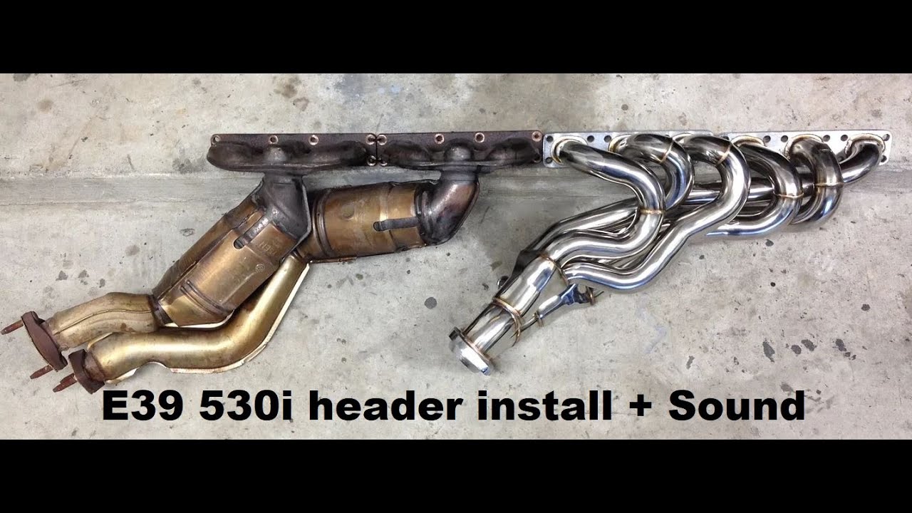 e39 530i Schmiedmann headers install + sound test