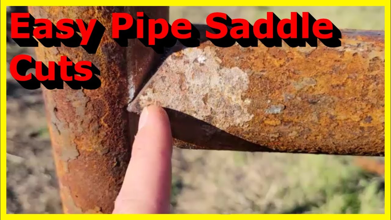 Easy Way to Saddle Cut Pipe | How to Fishmouth or Cope Pipe | Pipe Fence
