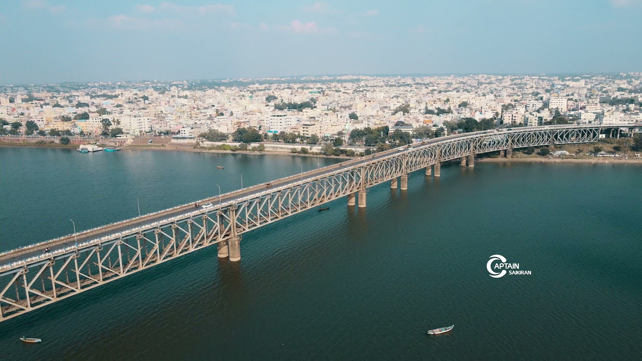 Hello Rajahmundry |  Drone Visuals Of Godavari Road Cum Rail Bridge | Rajamahendravaram | Captain |