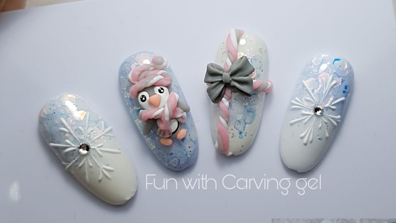 Fun with carving gel ❄️🐧