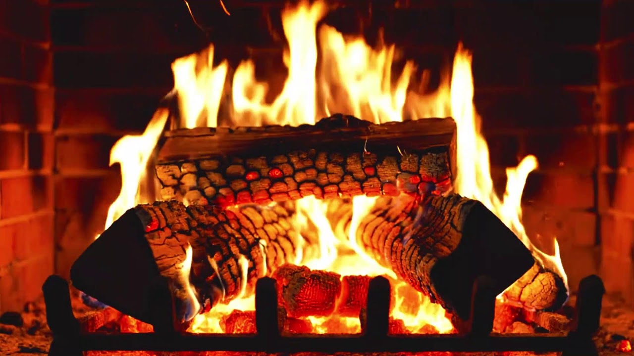 🔥Night Fireplace Ambience 🌙 Warm Fire Sounds for Calm & Relaxation