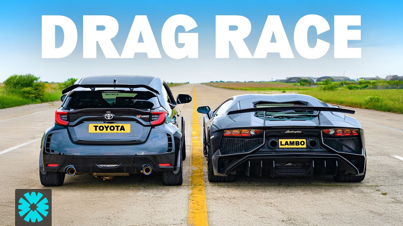 630hp GR Yaris v Lambo Aventador SV