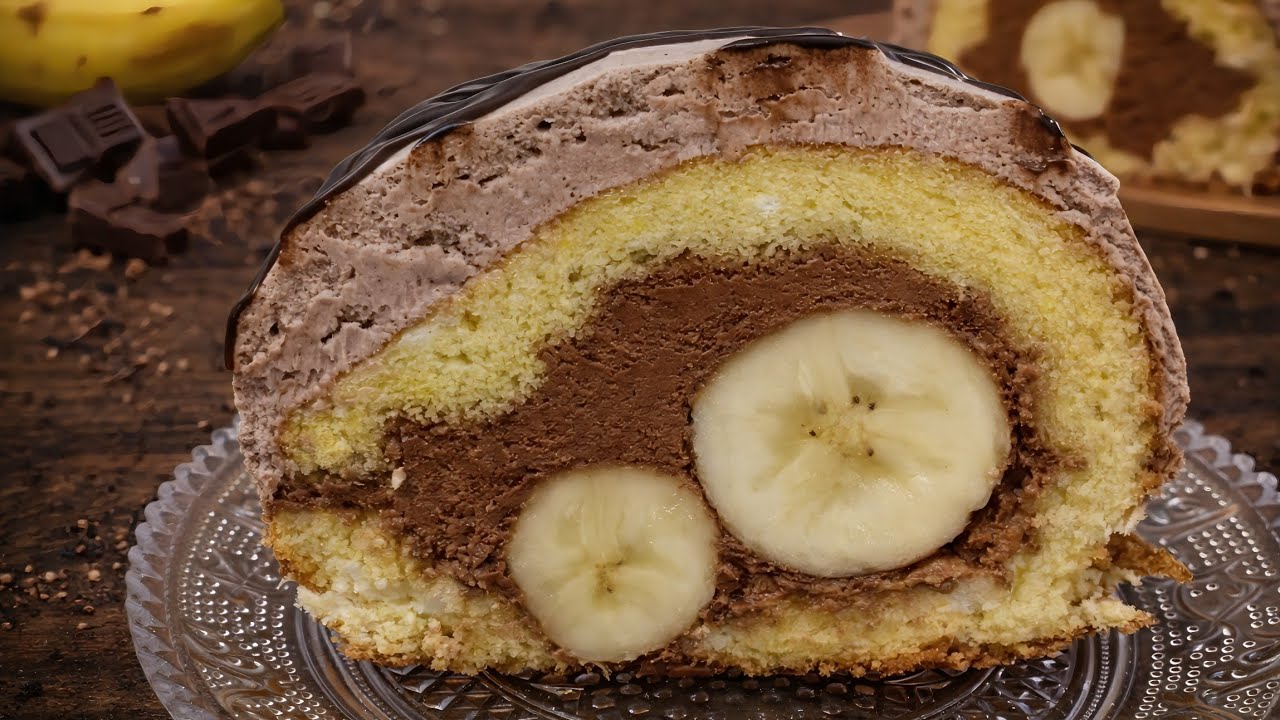 Rolat sa bananama, jednostavno i vrlo ukusno | kuhaj i peci