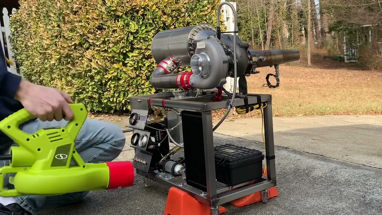 Homemade turbojet engine, first run ever! 1/7/2023