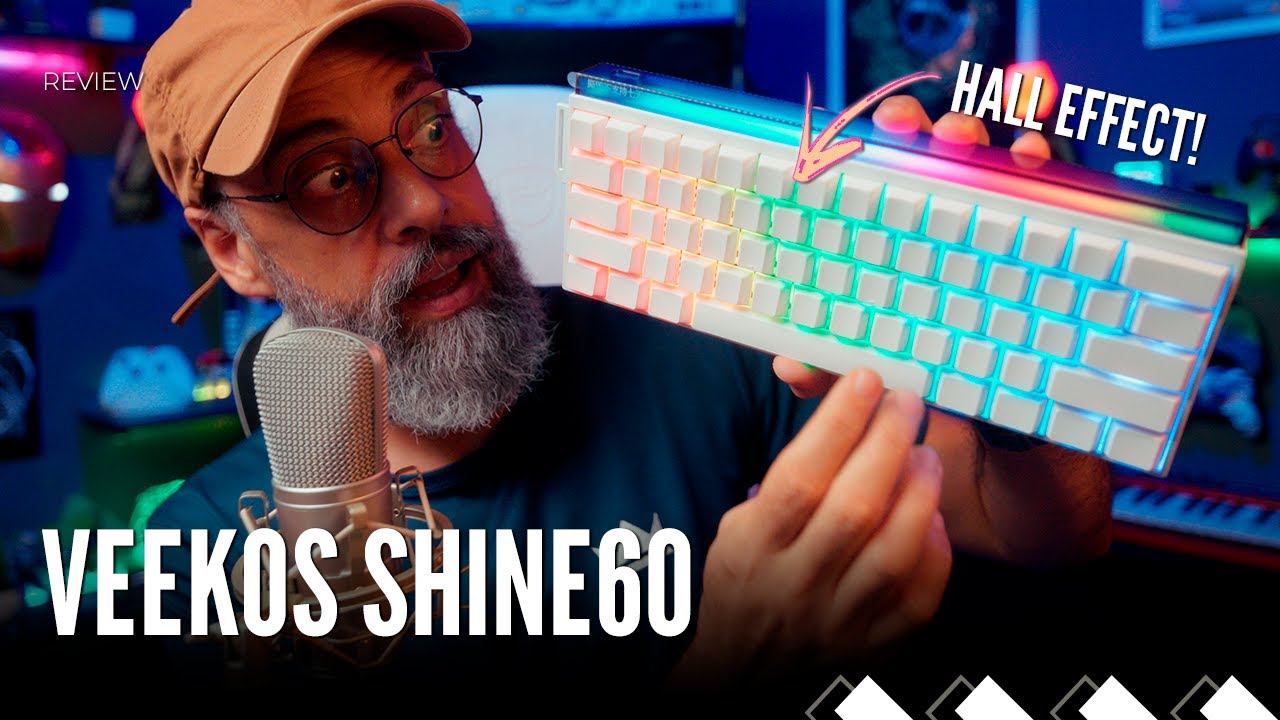 Review Veekos Shine 60 - Teclado magnético com teclas Hall Effect!