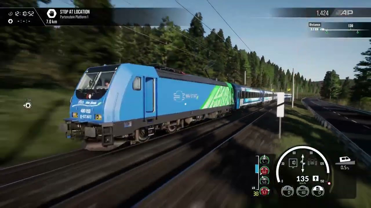 Train Sim World 4 PS5 - M&Aacute;V-START IC BR 185 TRAXX Hungarian Railway Painting  Gemunden-Aschaffenburg