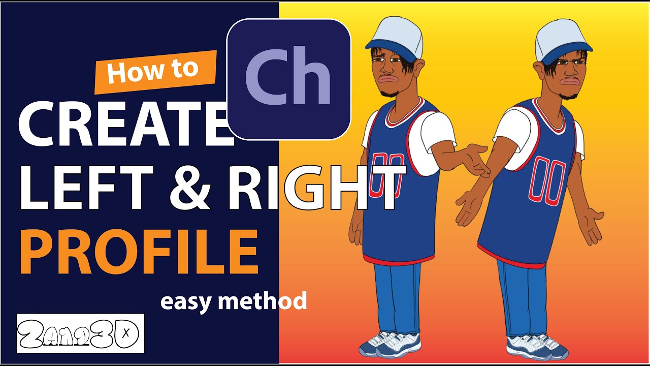 Create Left and Right profile easily for your Adobe Character Animator puppets