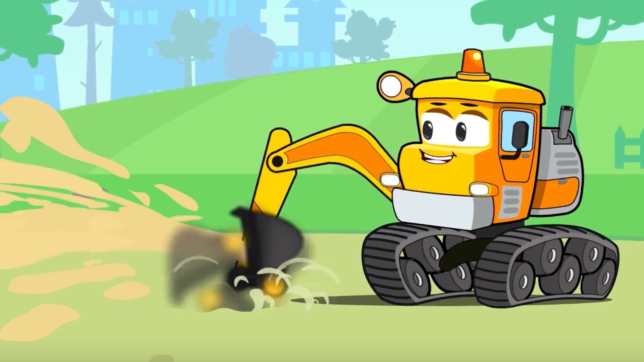Bagger Kinderfilm - Super Spielplatz - Cartoon f&uuml;r Kinder | Vroom Vroom