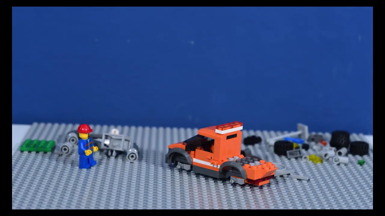Lego Set 60054 Light Repair Truck speedbuild stop motion