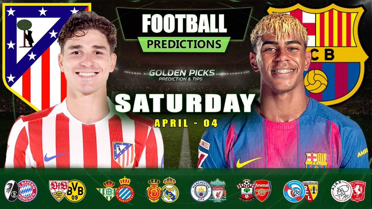 FOOTBALL PREDICTIONS TODAY 04 APRIL | FA CUP, LA LIGA, BUNDESLIGA, LIGUE 1 | BETTING TIPS