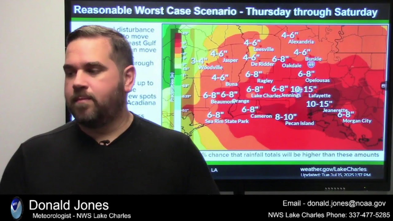 NWS Lake Charles Tropical Weather Update