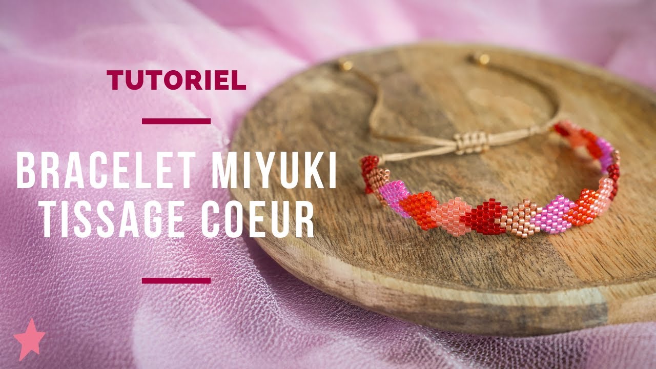 Comment faire un bracelet cœur en tissage miyuki ?