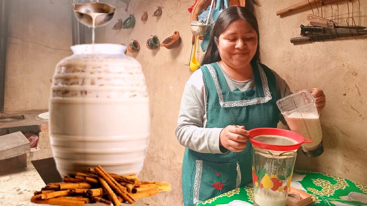 Preparo Refrescante Agua De Arroz Con Amaranto Para Disfrutar en 👪 Familia
