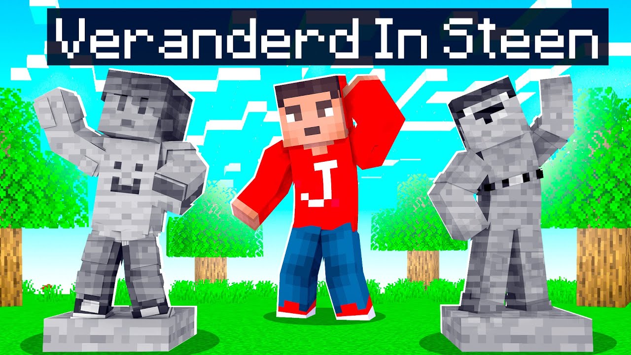 Mijn Vrienden Zijn Veranderd In Steen In Minecraft! (Blokburg)