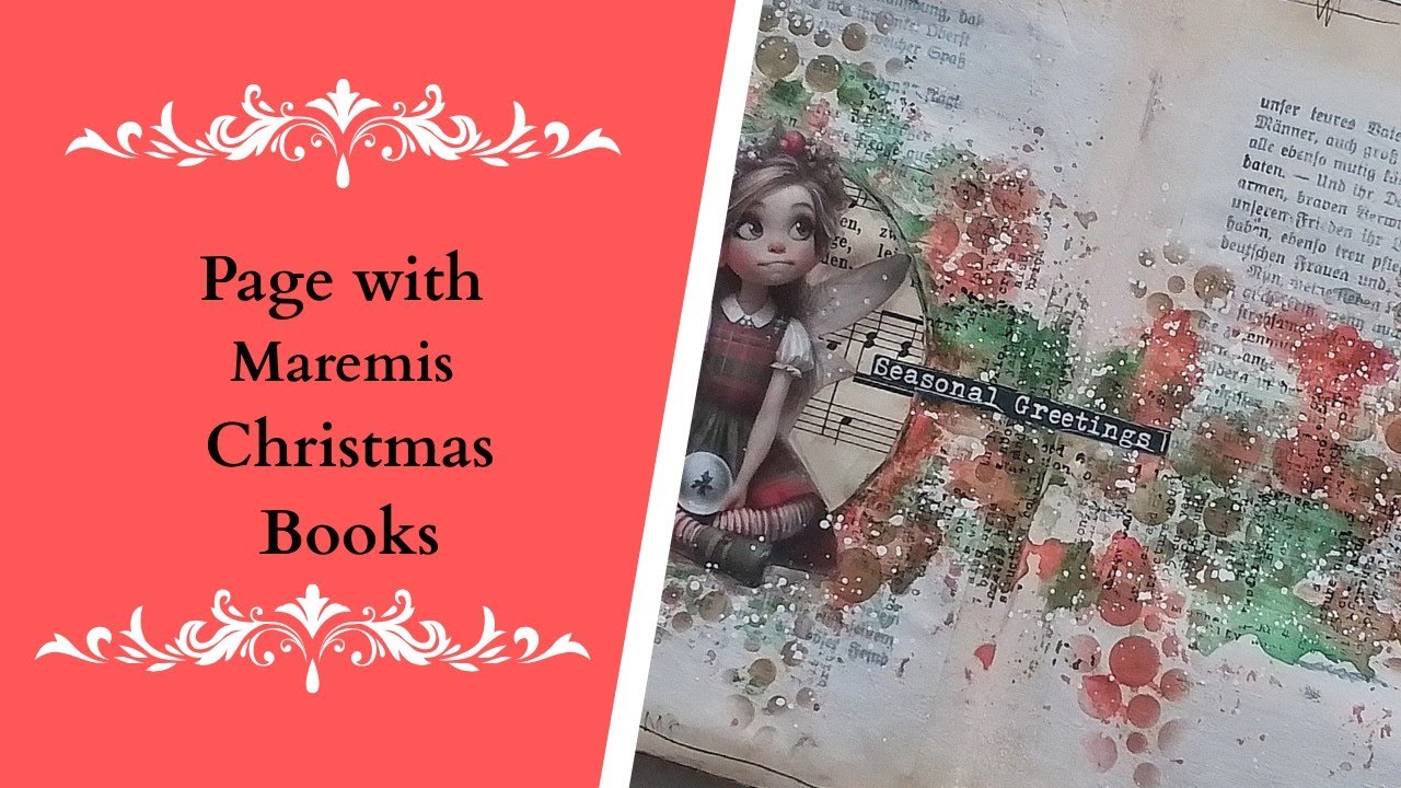 Винтажные рождественские страницы с рождественскими книгами Maremis