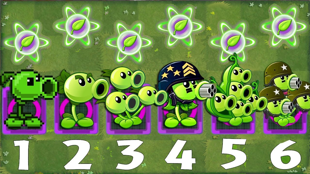 PvZ 2 Challenge - All PEASHOOTERS Level 1 vs Hamster Ball Gargantuar - Who 's Best Plant?