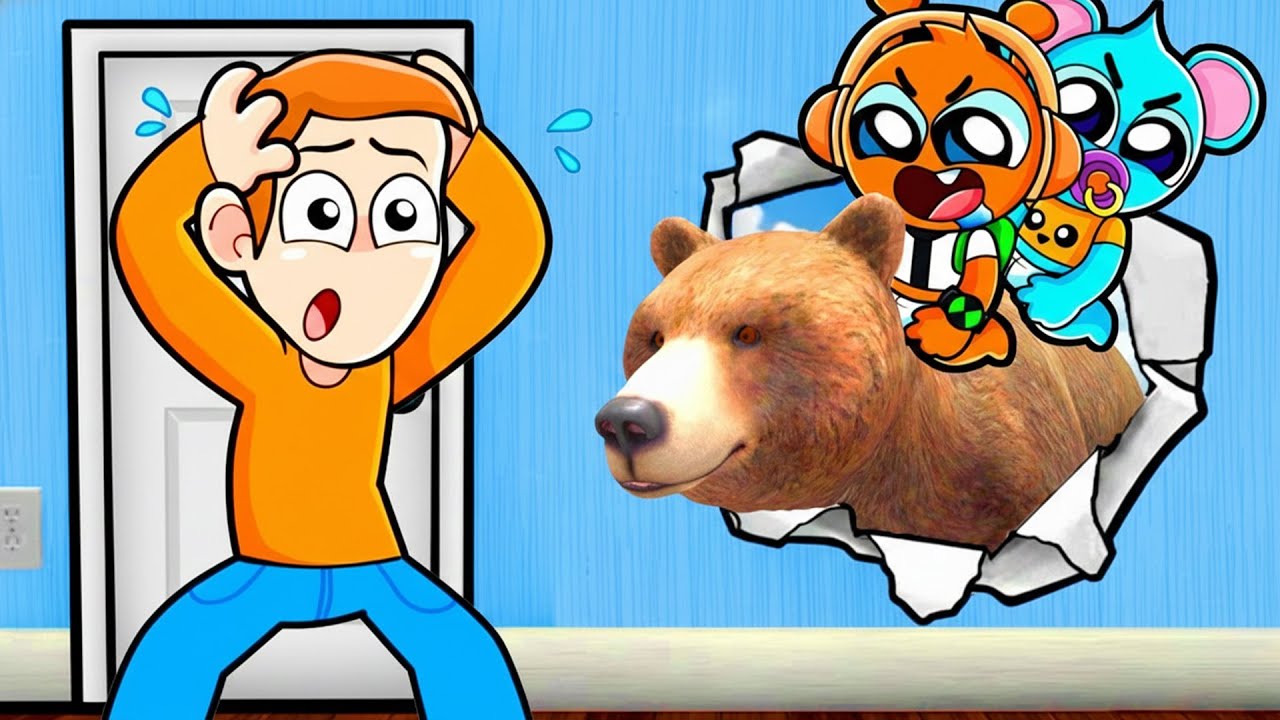 ¡BEBÉ OREN y BEBÉ SKY DESTRUYEN la CASA con un OSO Y SU PAPÁ se ENOJA MUCHO! 😂 SPRUNKI