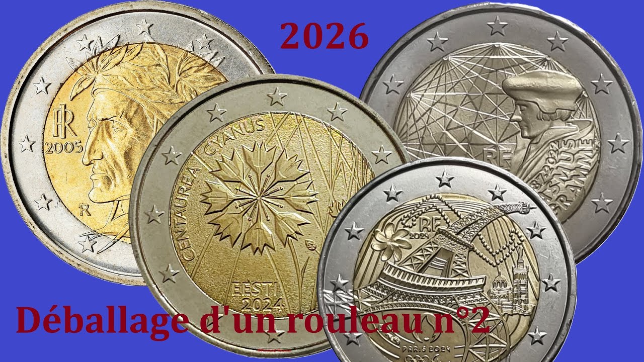 Распаковка рулона из 2 евромонет, стоимость которых исчисляется целым состоянием? Часть 2.