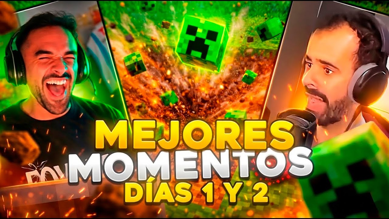 Minecraft Hardcore días 1 y 2 ⛏ | Mejores momentos de elBokeron ft. Illojuan