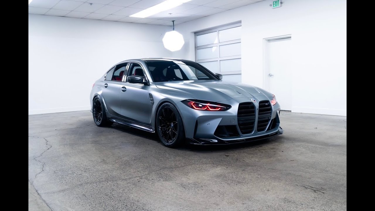 PN75999 - 2023 BMW M3 Competition 1 Owner Carbon Buckets Seats (Ind Frozen Pure Gray II Metallic