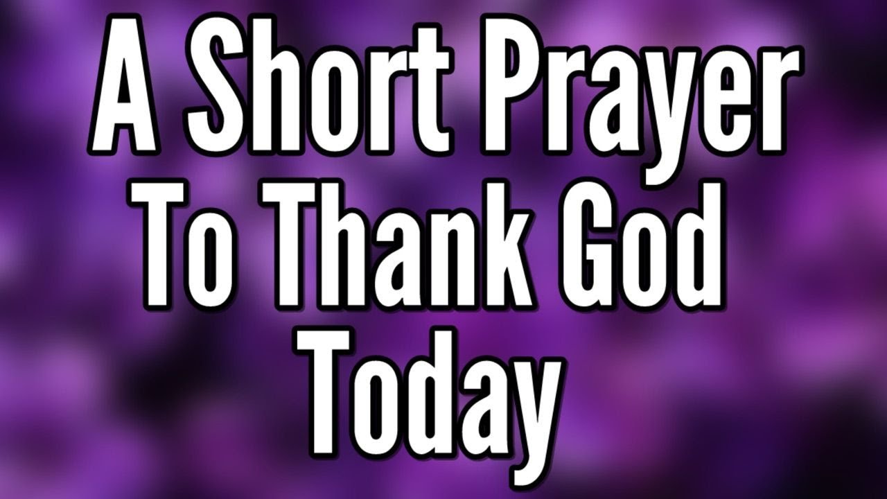 LORD, Thank you for everything&mdash;I woke up healthy!