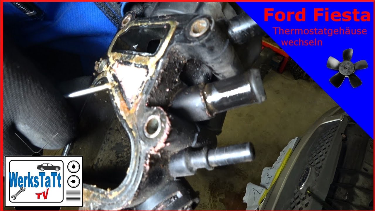 ►Ford Fiesta◄ Thermostatgehäuse wechseln [replace Thermostat Housing] ◢WERKSTATT-TV◣