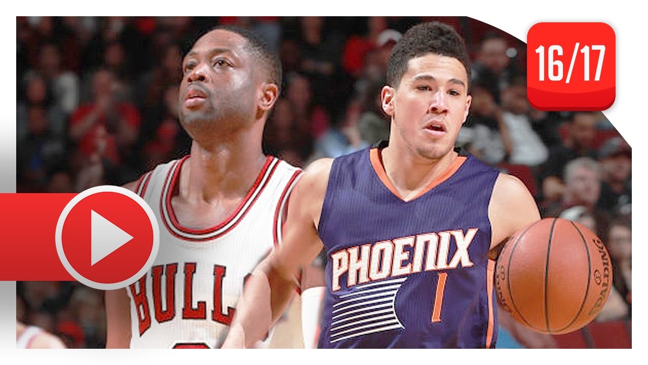 Dwyane Wade vs Devin Booker Duel Highlights (2017.02.24) Bulls vs Suns - SICK!