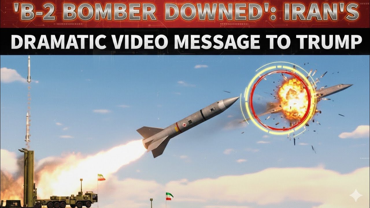 “Bombshell Claim: Iran Says US B-2 Bomber Destroyed | Watch the Strike Animation”
