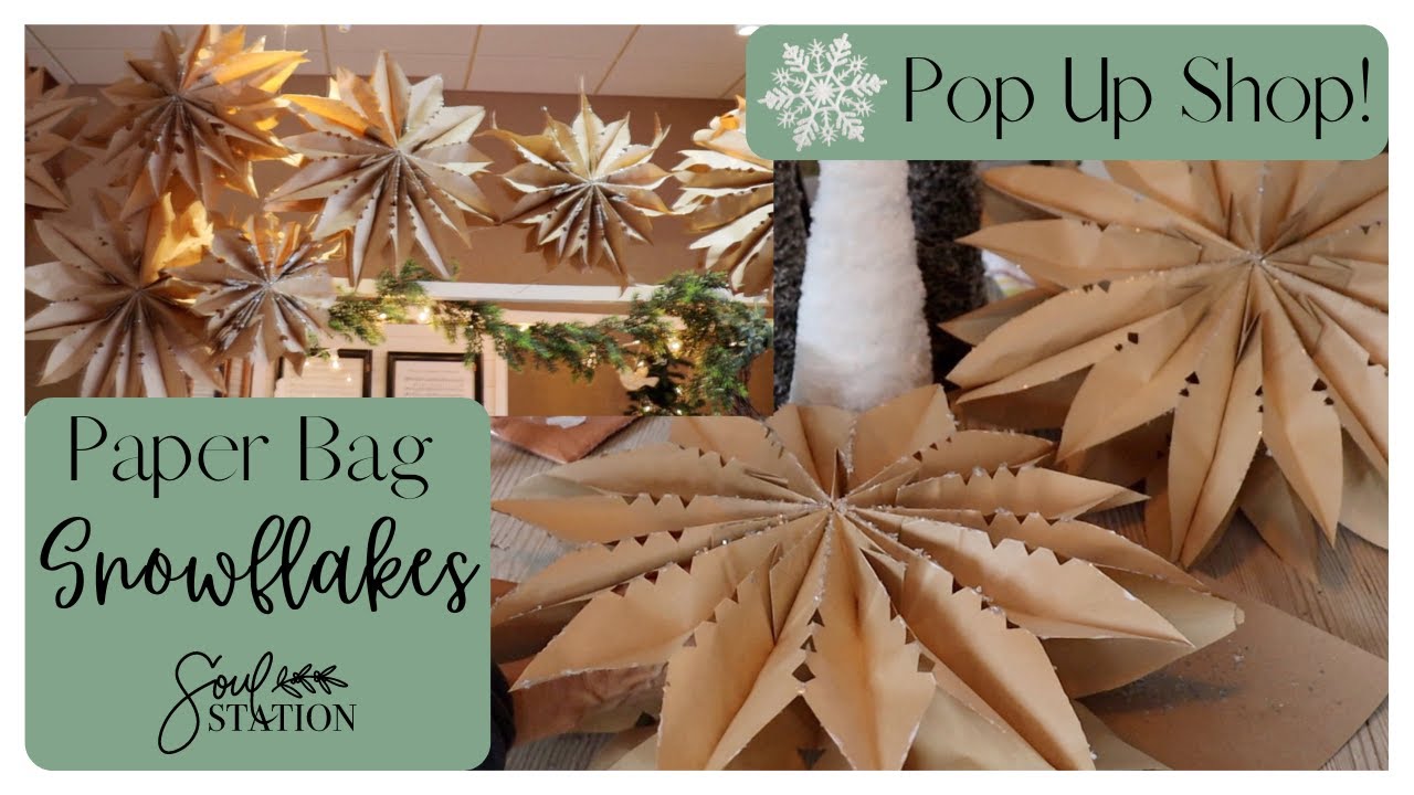 DIY Paper Bag Snowflakes! ❄️