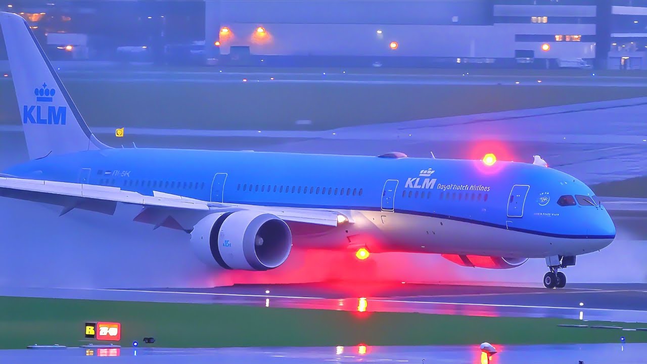 [4K] STORM AMY🌬 | GO AROUND | Takeoff's & Landings | Amsterdam Airport Spotting | AMS/EHAM | Part 1