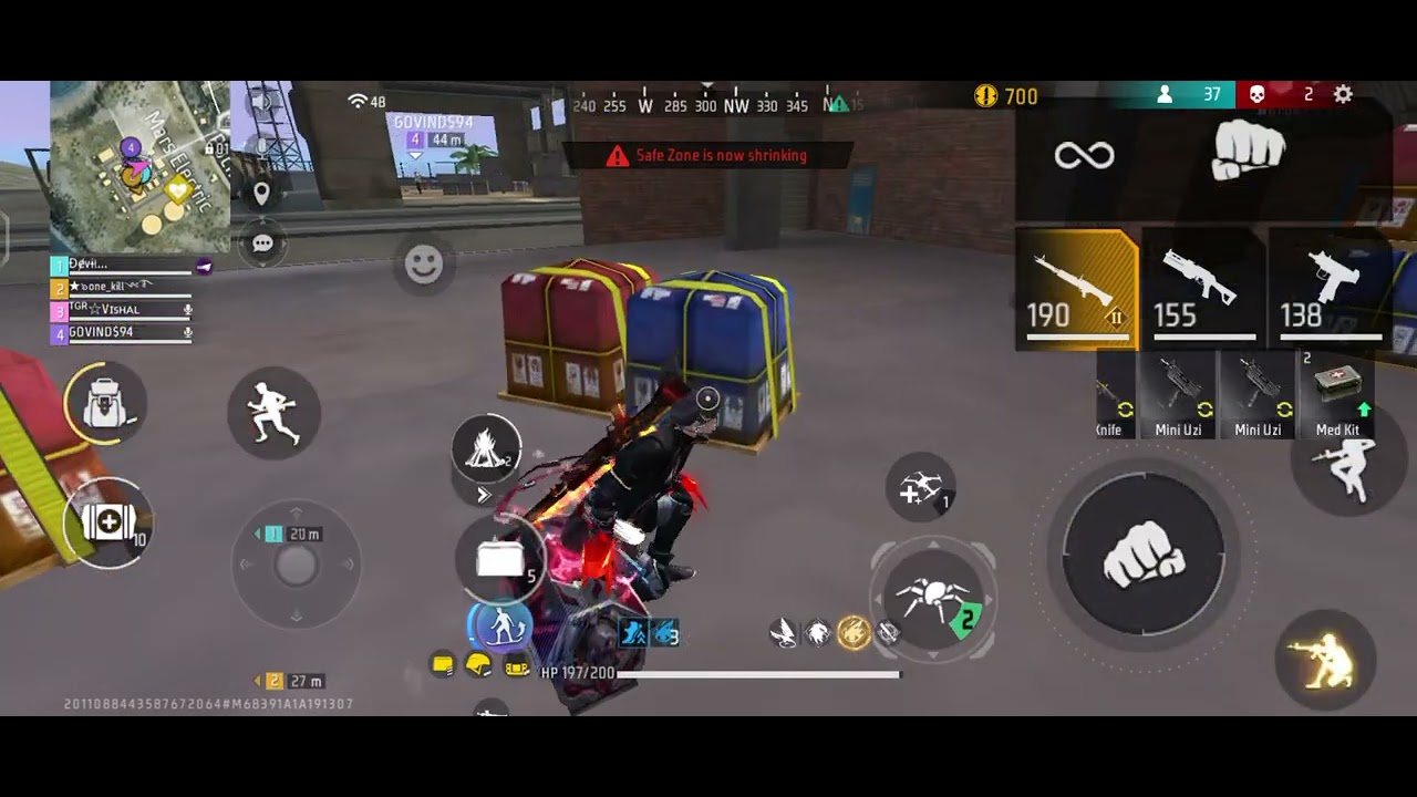 Free fire game today gameplay rank match 🤝❤️