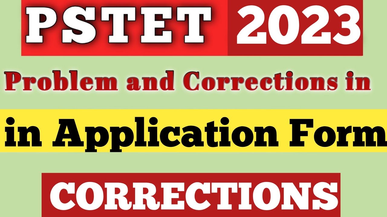 PSTET Correction 2023 || PSTET 2023 New Update || Pstet New Notification 2023 || PSTET Exam 2023