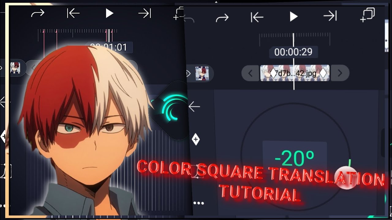 COLOR SQUARE TRANSLATION TUTORIAL /AlightMotion/#edit #fip