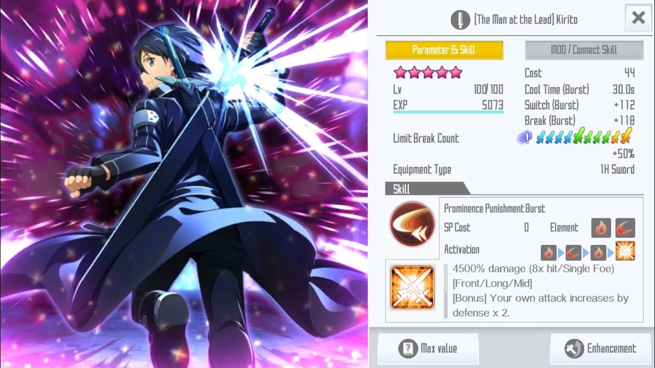 SAOIF Skill test - The Man at the Lead (Fullburst - Kirito)