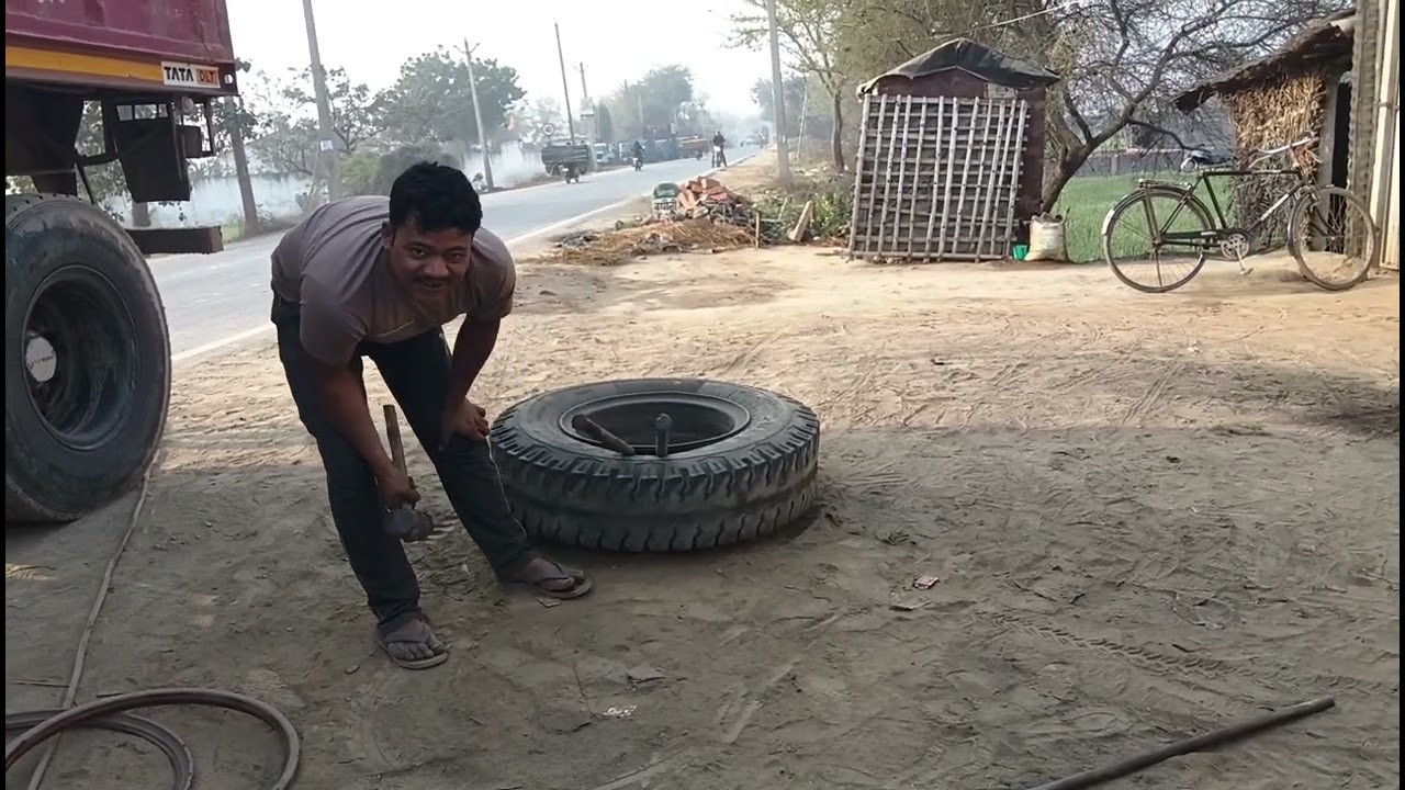Truck ka Sadar tyre kaise kholen 😍
