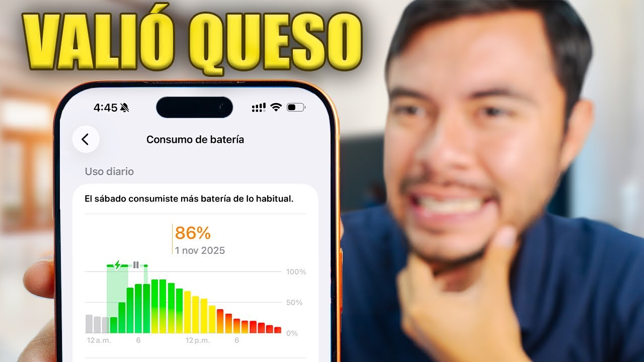 iOS 26.1 vs 26.0.1: &iquest;PEOR BATER&Iacute;A? 🔋 Prueba real en 5 iPhone