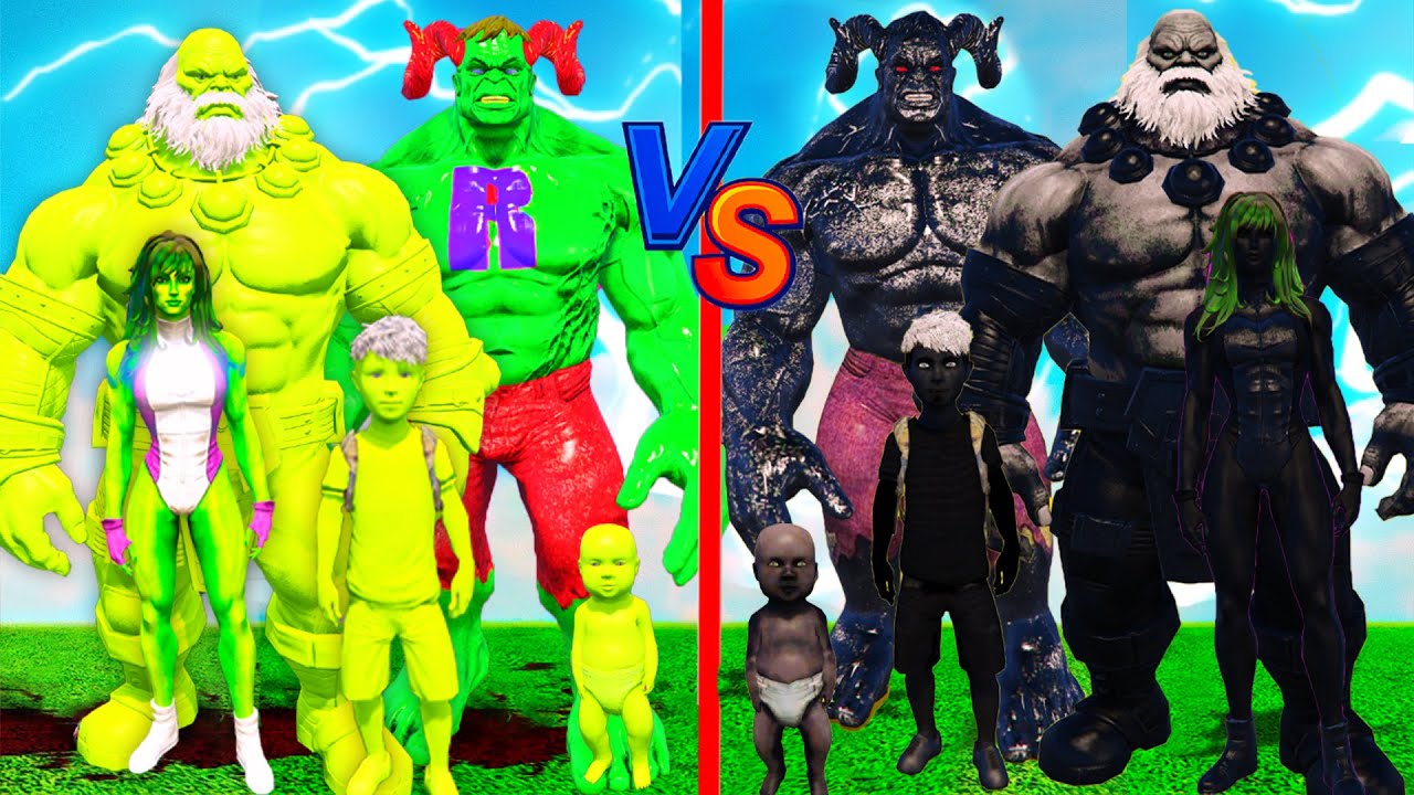 SHINCHAN TELL EVOLUTION of GIANT GREEN AND BLACK HULK FAMILY In GTA 5!
