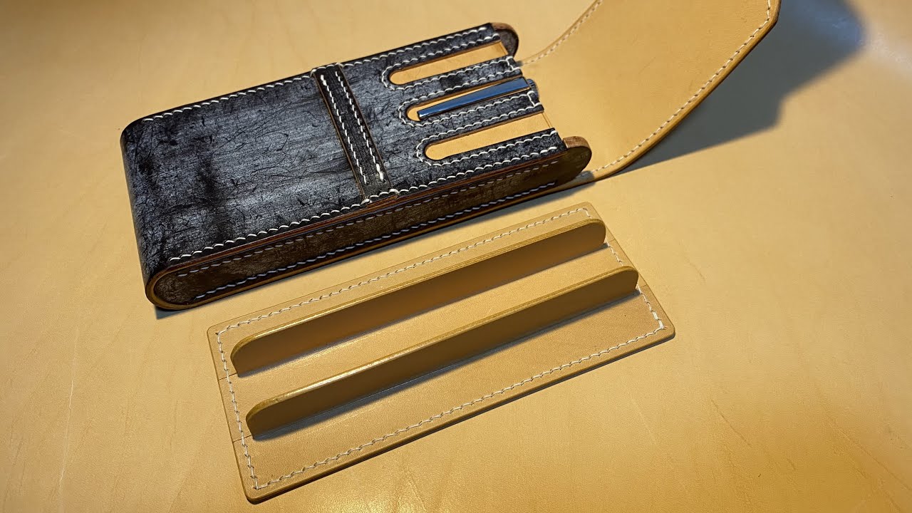 No.29 leather pen case (box stitching version)
