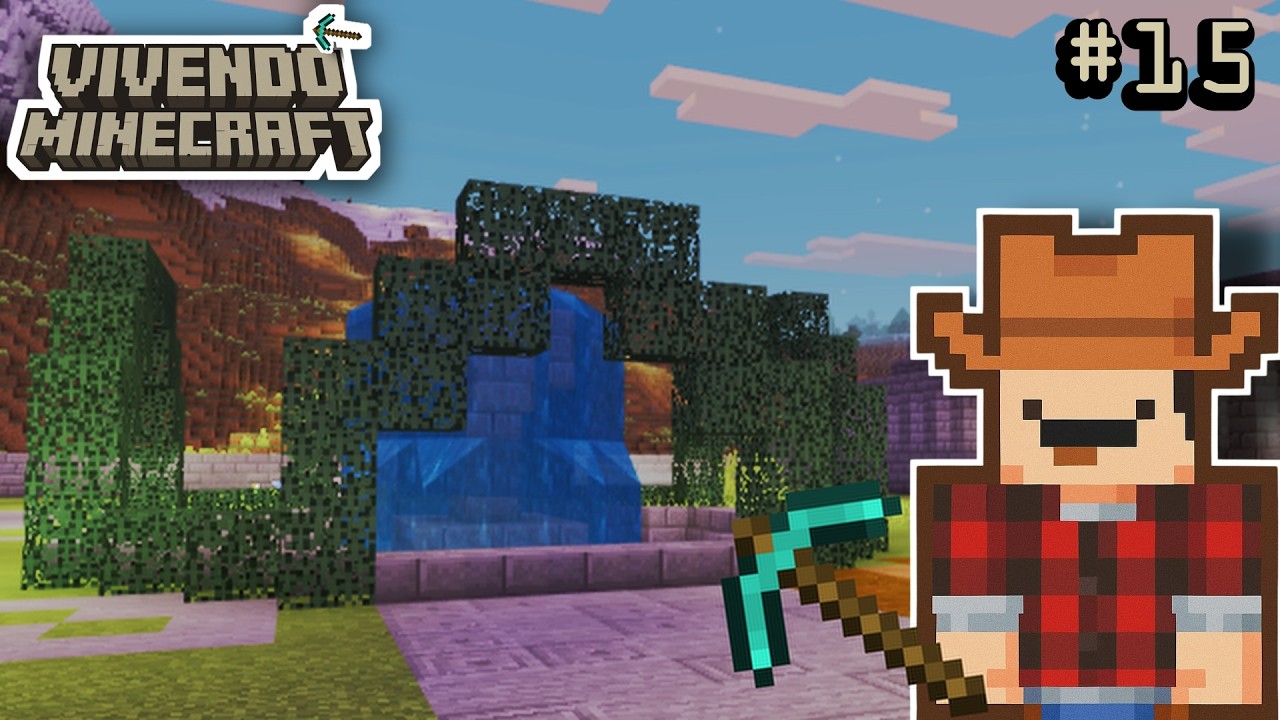 Vivendo Minecraft! Ep. 15 - A Fonte E O Começo Das Escadarias