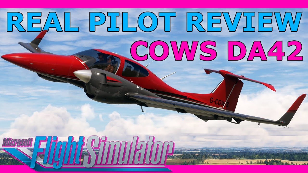 НОВЫЙ подробный близнец! Полный полёт и обзор COWS DA42 с настоящим пилотом авиакомпании