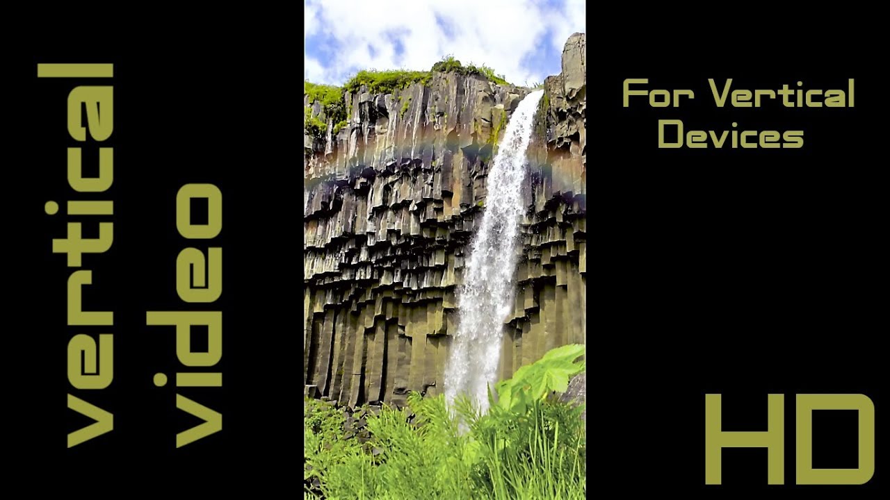 Beautiful Waterfall with Rainbow - Vertical Video - HD Relaxation