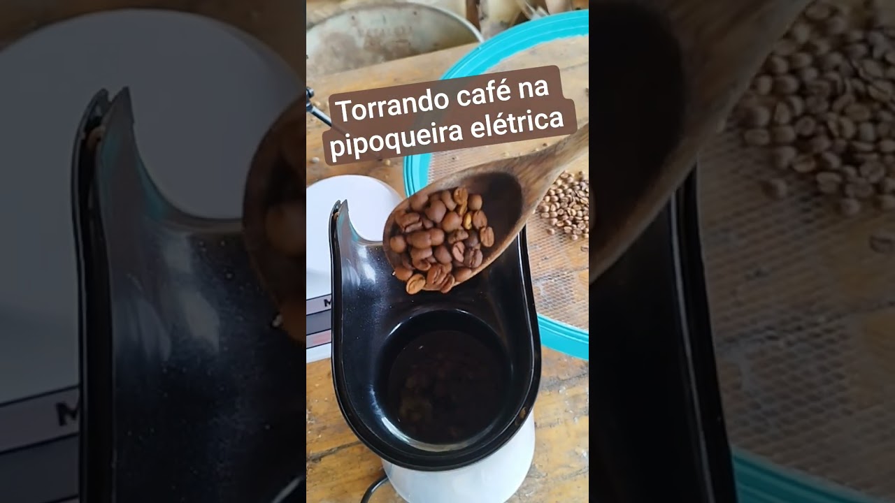 torrando caf&eacute; na pipoqueira el&eacute;trica