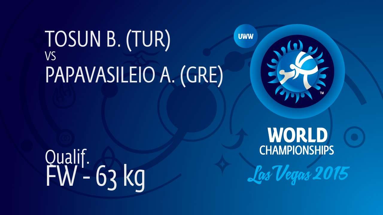 Qual. FW - 63 kg: B. TOSUN (TUR) df. A. PAPAVASILEIO (GRE), 12-8