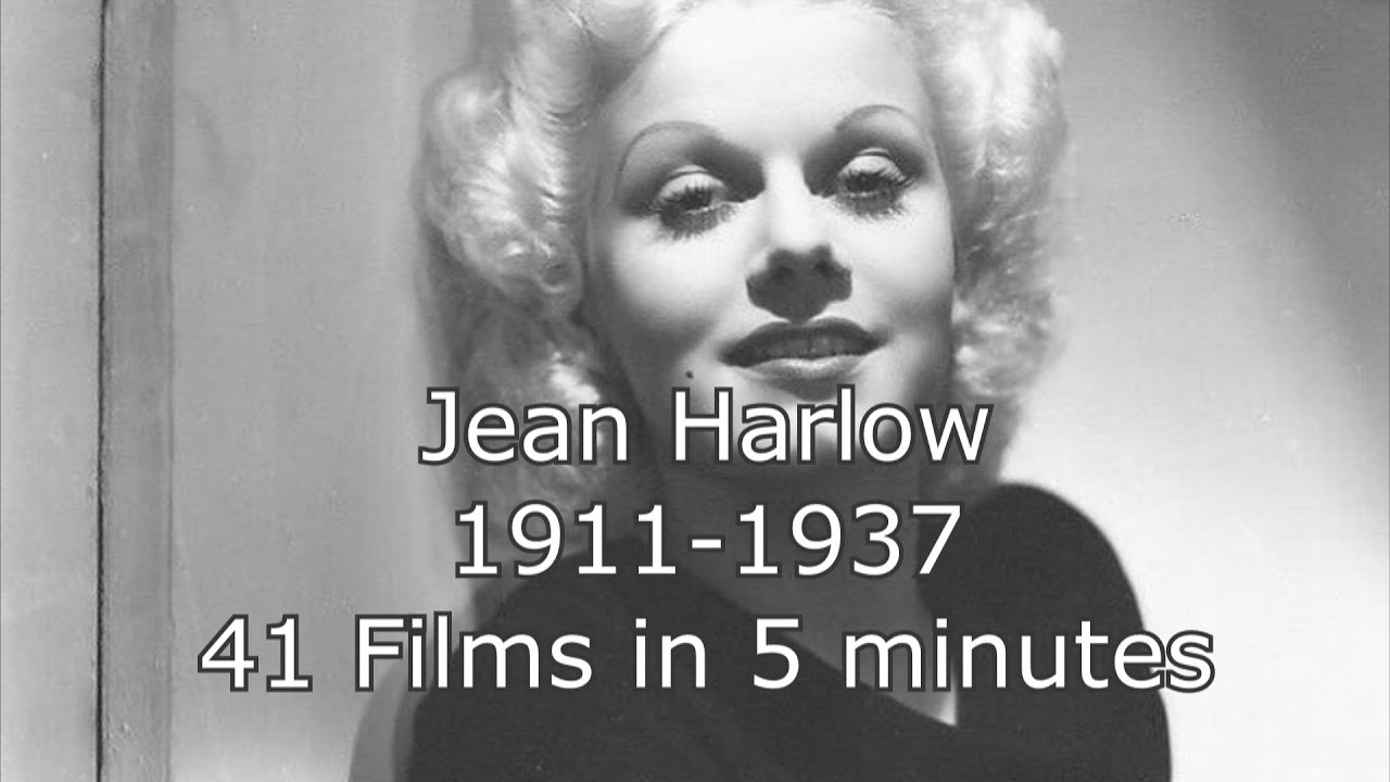 Jean Harlow Filmography (41 films in 5 minutes)
